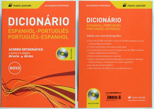 Dicionario de Espanhol-Portugues Portugues-Espanhol ISBN 978-972-0-05755-6