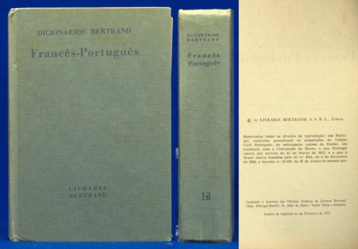 Dicionarios Bertrand - Frances-Portugues 1975