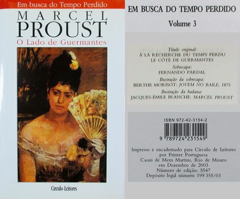 Em Busca do Tempo Perdido volume 3 ISBN 972-42-3154-2
