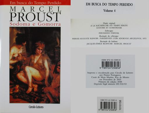 Em Busca do Tempo Perdido volume 4 ISBN 972-42-3085-6