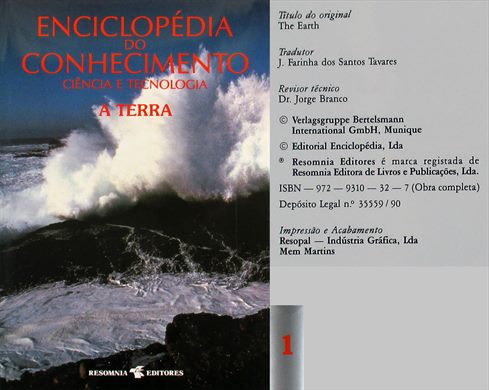 Enciclopedia do Conhecimento Ciencia e Tecnologia Vol.1 A Terra ISBN 972-9310-32-7