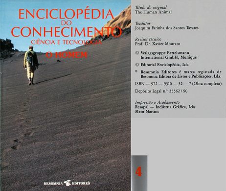 Enciclopedia do Conhecimento Ciencia e Tecnologia Vol.4 O Homem ISBN 972-9310-32-7