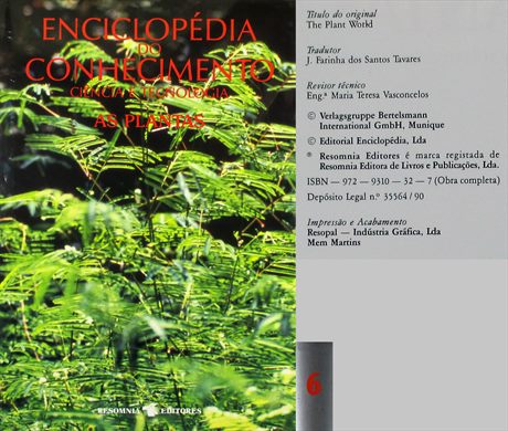 Enciclopedia do Conhecimento Ciencia e Tecnologia Vol.6 As Plantas ISBN 972-9310-32-7