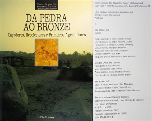 Enciclopedia Ilustrada da Humanidade Da Pedra ao Bronze ISBN 972-42-1189-4
