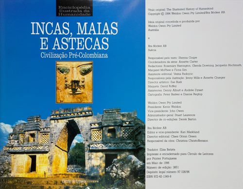 Enciclopedia Ilustrada da Humanidade Incas Maias e Astecas ISBN 972-42-1349-8