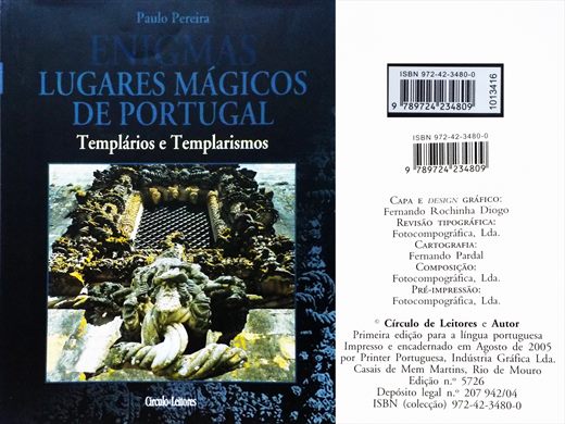 Enigmas Lugares Magicos de Portugal Templarios e Templarismos ISBN 972-42-3480-0