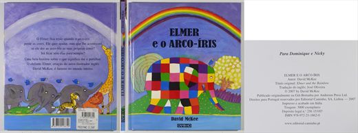 Elmer e o arco-iris ISBN 978-972-21-1862-0