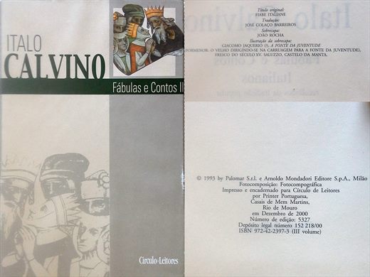 Fabulas e Contos III (Italo Calvino) ISBN 972-42-2397-3