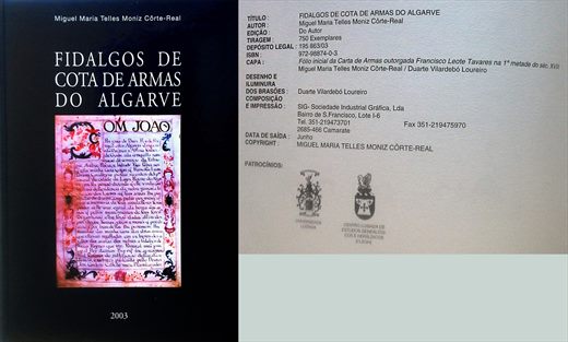 Fidalgos de Cota de Armas do Algarve - ISBN 972-98874-0-3