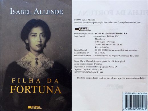 Filha da Fortuna ISBN 972-29-0457-4