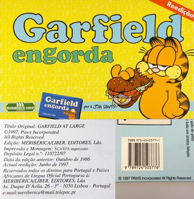 Garfield Engorda ISBN 972-45-0377-1