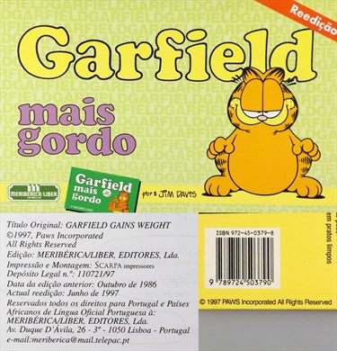 Garfield mais gordo ISBN 972-45-0379-8