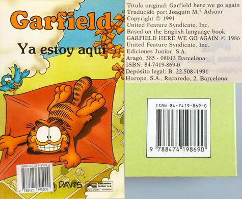 Garfield Ya estoy aqui ISBN 84-7419-869-0