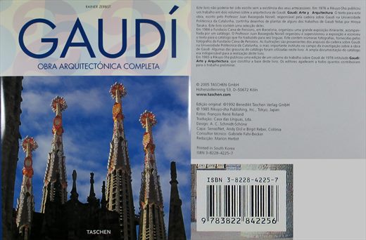 Gaudi Obra Arquitectonica Completa ISBN 3-8228-4225-7