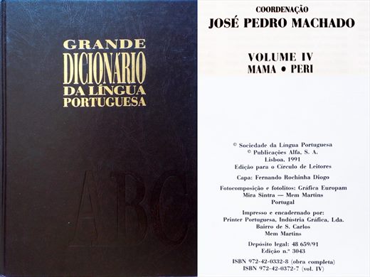 Grande Dicionario da Lingua Portuguesa Volume 4 ISBN 972-42-0372-7