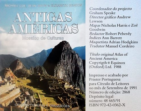 Grandes Culturas e Civilizacoes Antigas Americas ISBN 972-42-0362-X