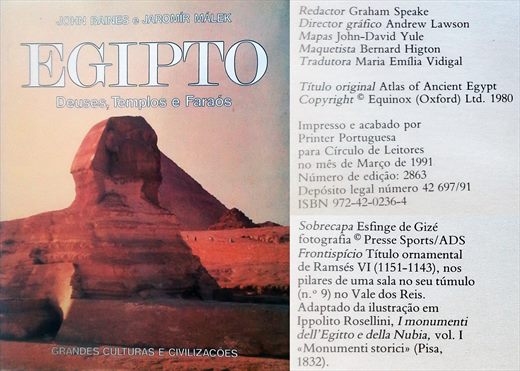 Grandes Culturas e Civilizacoes Egipto ISBN 972-42-0236-4