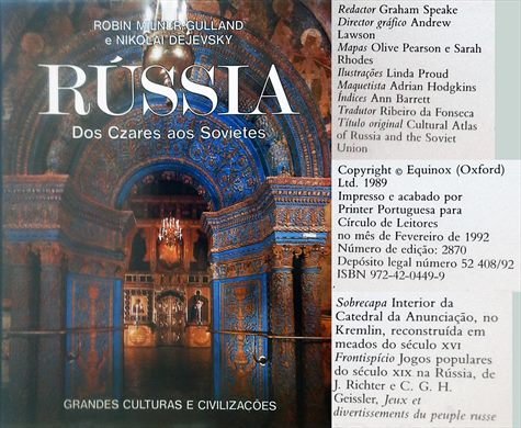Grandes Culturas e Civilizacoes Russia dos Czares aos Sovietes ISBN 972-42-0449-9