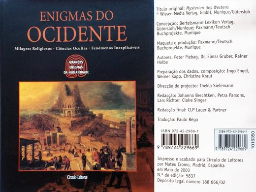 Grandes Enigmas da Humanidade Enigmas do Ocidente ISBN 972-42-2966-1