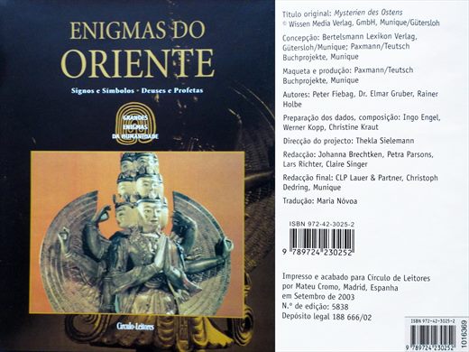 Grandes Enigmas da Humanidade Enigmas do Oriente ISBN 972-42-3025-2