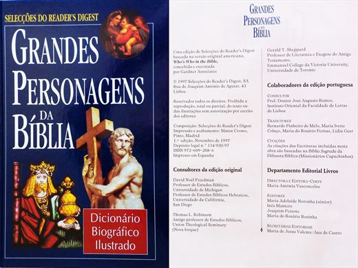 Grandes Personagens da Biblia ISBN 972-609-208-6
