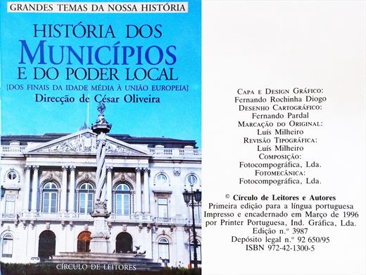 Grandes Temas da Nossa Historia - Historia dos Municipios e do Poder Local ISBN 972-42-1300-5