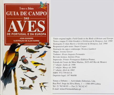 Guia de Campo das Aves de Portugal e da Europa ISBN 972-759-013-6
