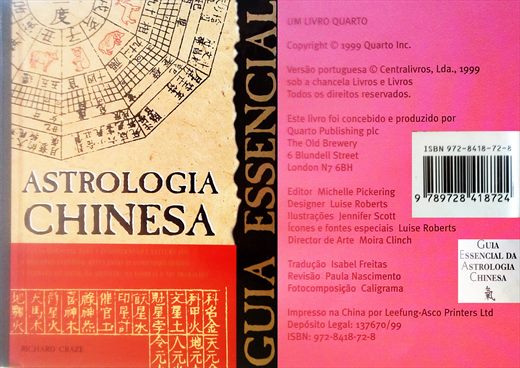 Guia Essencial da Astrologia Chinesa ISBN 972-8418-72-8