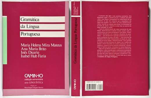 Gramatica da lingua portuguesa ISBN 972-21-0445-4