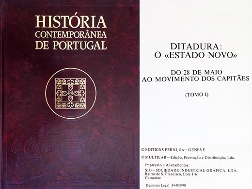 Historia Contemporanea de Portugal - Ditadura O Estado Novo tomo I