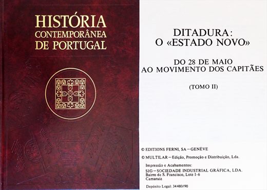 Historia Contemporanea de Portugal - Ditadura O Estado Novo tomo II