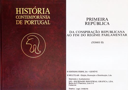 Historia Contemporanea de Portugal - Primeira Republica tomo II