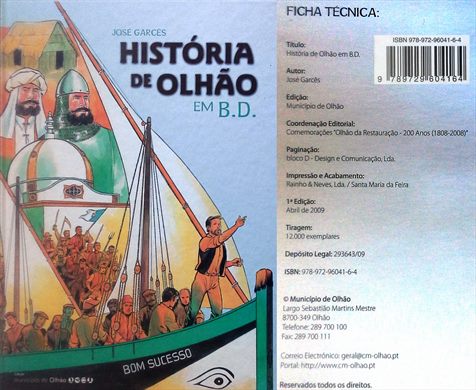 Historia de Olhao em B.D. - ISBN 978-972-96041-6-4