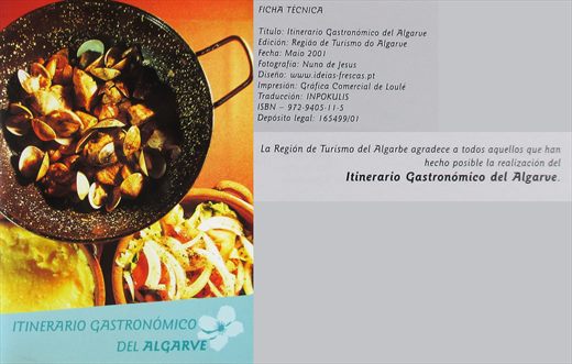 Itinerario Gastronomico del Algarve ISBN 972-9405-11-5