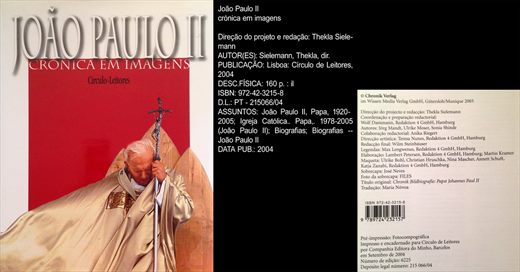 Joao Paulo II - cronica em imagens - ISBN 972-42-3215-8
