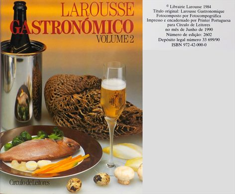 Larousse Gastronomico Volume 2 ISBN 972-42-000-0