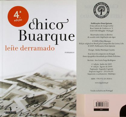 Leite derramado ISBN 978-972-20-3838-6