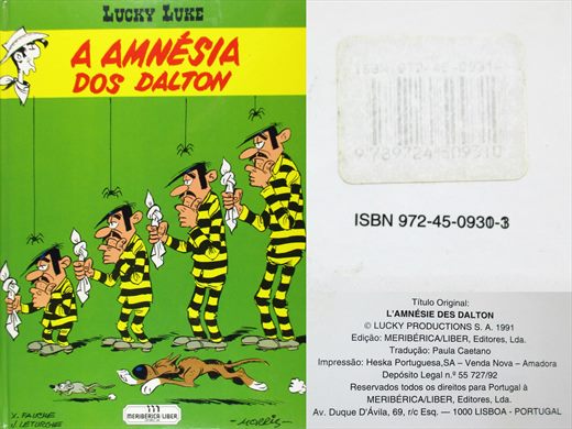 Lucky Luke A Amnseia dos Dalton ISBN 972-45-0930-3