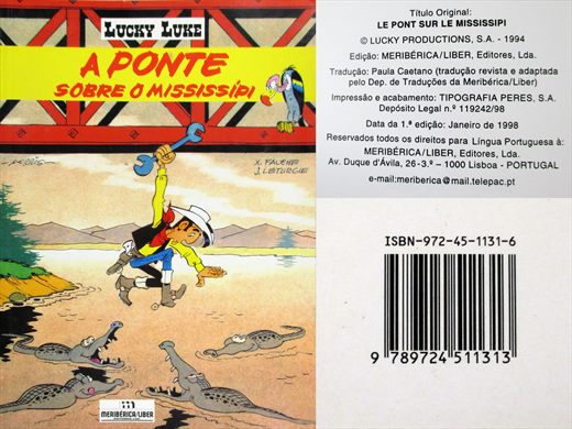 Lucky Luke A Ponte sobre o Mississipi ISBN 972-45-1131-6
