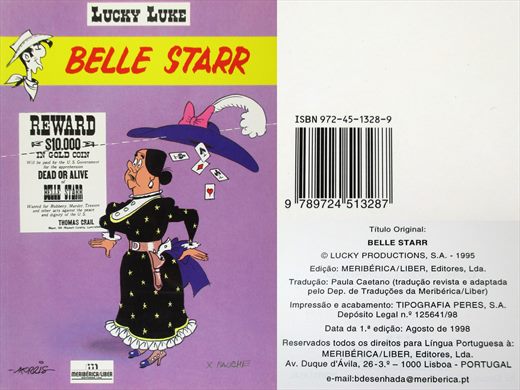 Lucky Luke Belle Starr ISBN 972-45-1328-9