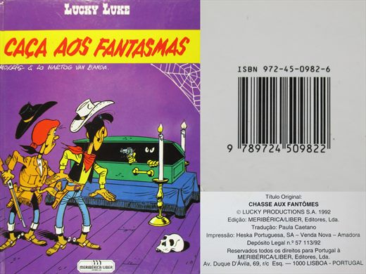 Lucky Luke Caca aos Fantasmas ISBN 972-45-0982-6