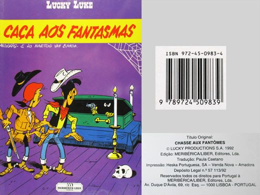 Lucky Luke Caca aos Fantasmas ISBN 972-45-0983-4