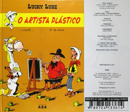Lucky Luke O Artista Plastico ISBN 972-41-3361-3