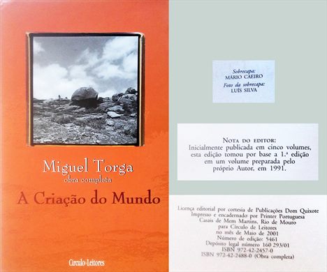 Miguel Torga (Obra Completa) A Criacao do Mundo ISBN 972-42-2457-0