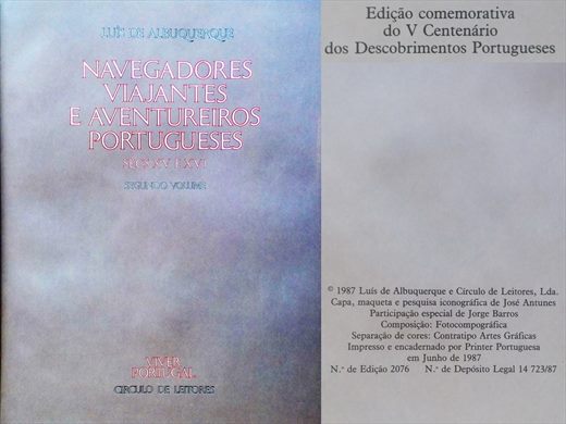 Navegadores Viajantes e Aventureiros Portugeses Secs XV e XVI volume 2