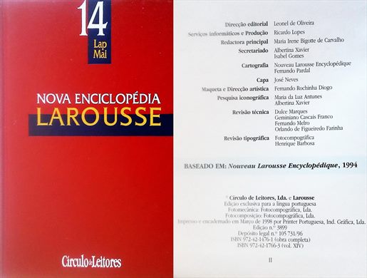 Nova Enciclopedia Larousse v14 ISBN 972-42-1766-3