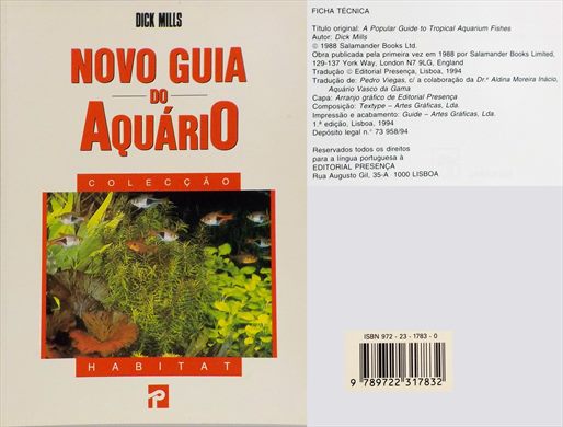 Novo Guia do Aquario Coleccao Habitat ISBN 972-23-1783-0