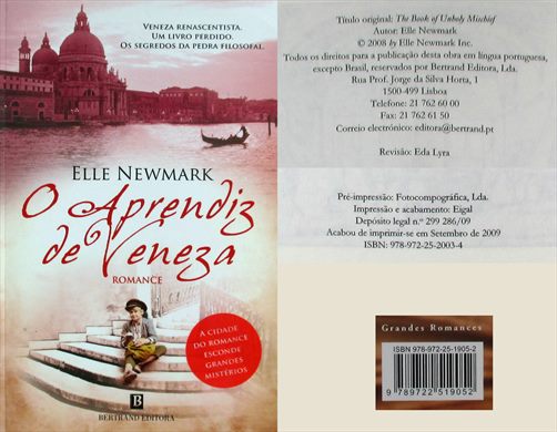 O Aprendiz de Veneza ISBN 978-972-25-1905-2