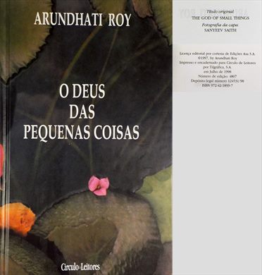 O Deus das Pequenas Coisas ISBN 972-42-1859-7