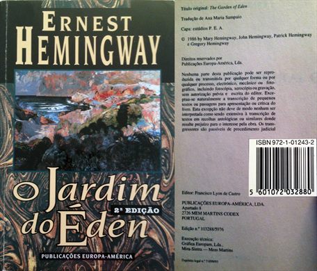 O Jardim do Eden - ISBN 972-1-01243-2